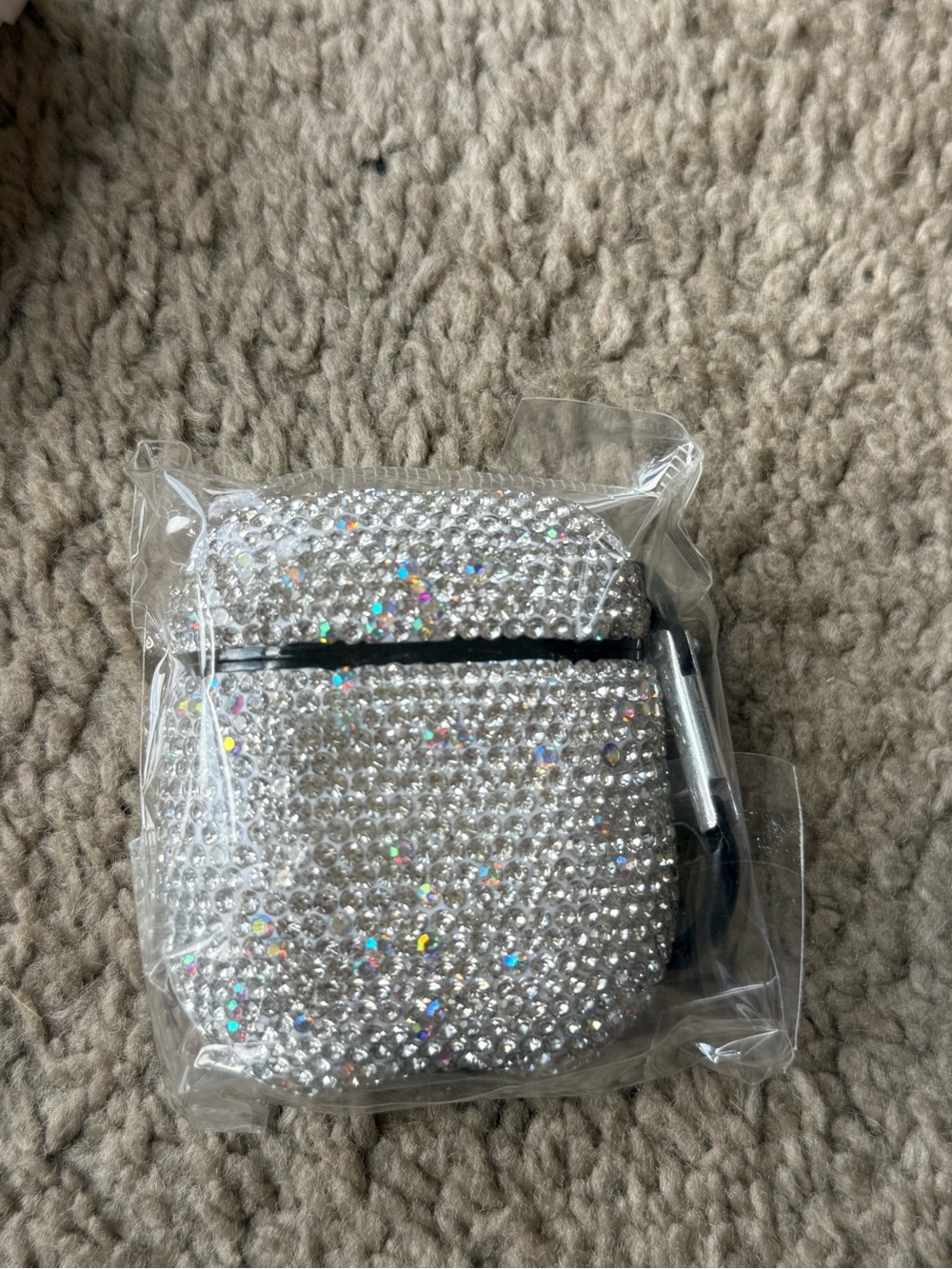 Rhinestone Sparkle AirPods Case Cover - Silver Crystal